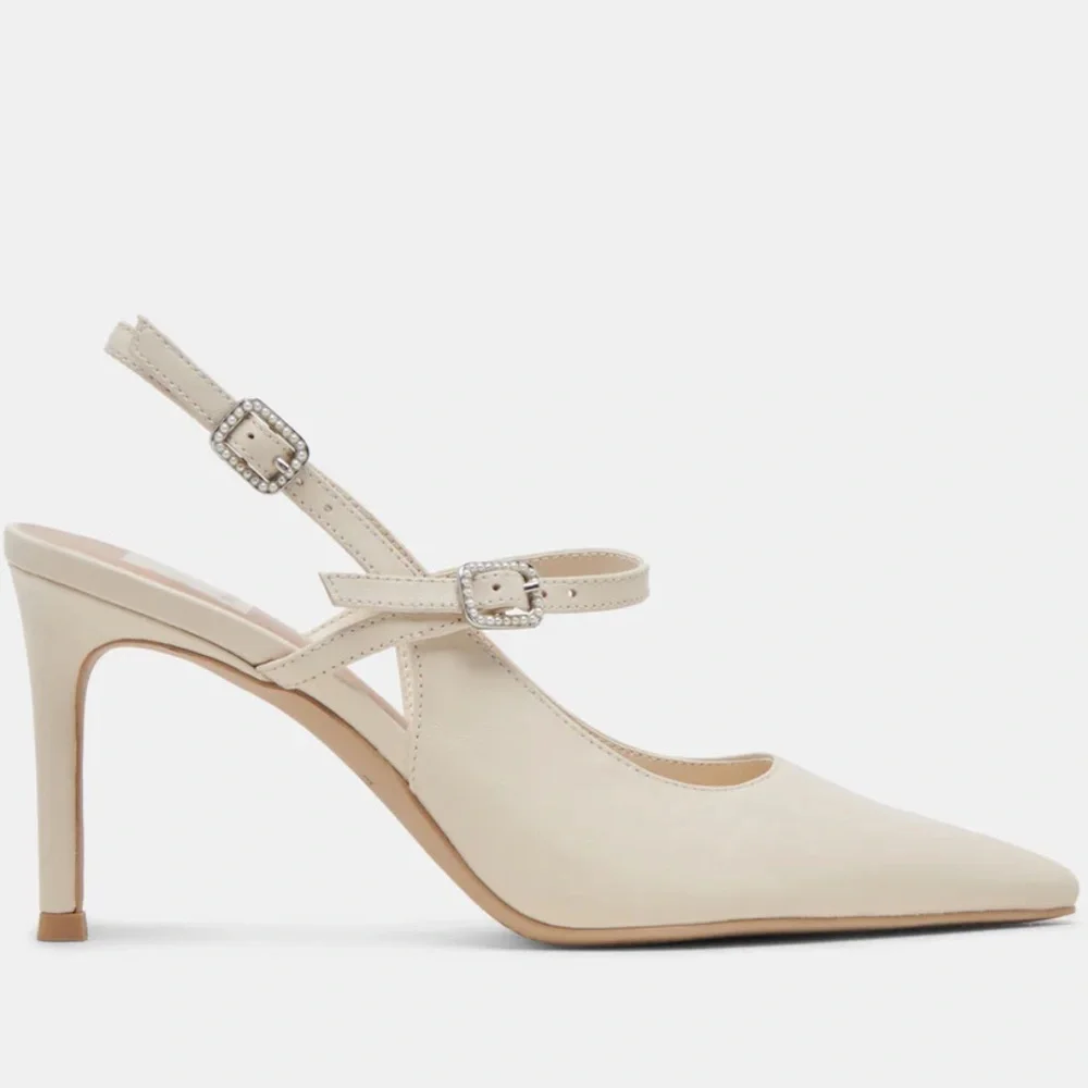 ☀️NEW Dolce Vita Kellen Heels in Ivory Leather. Size: 7.5